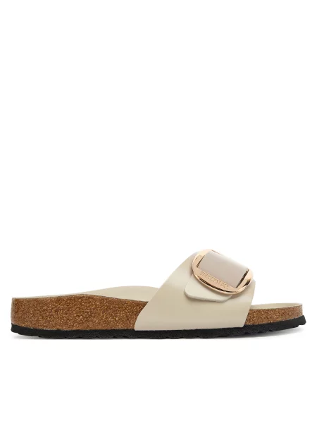 Birkenstock Natikači Madrid Big Buckle Hex Écru