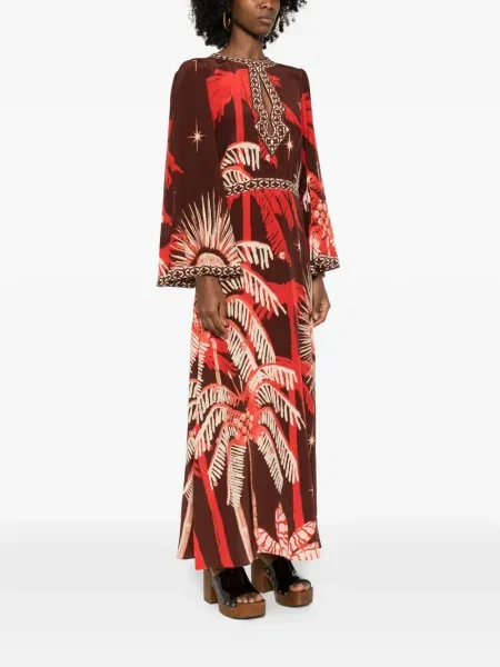 Rochie maxi Johanna Ortiz de costum maro