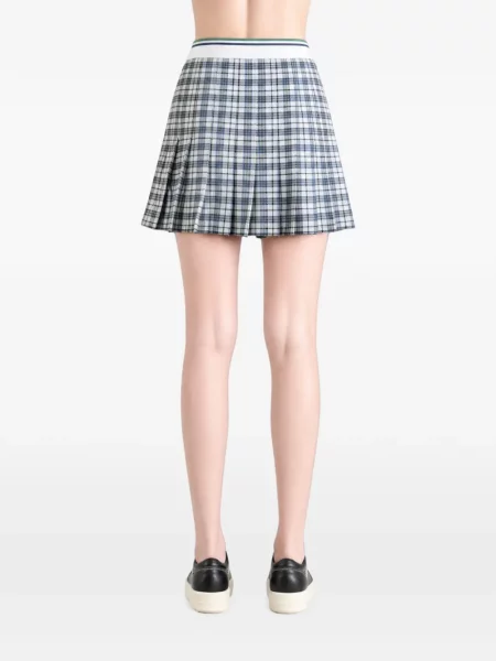 Fusta mini Burberry în carouri albastru