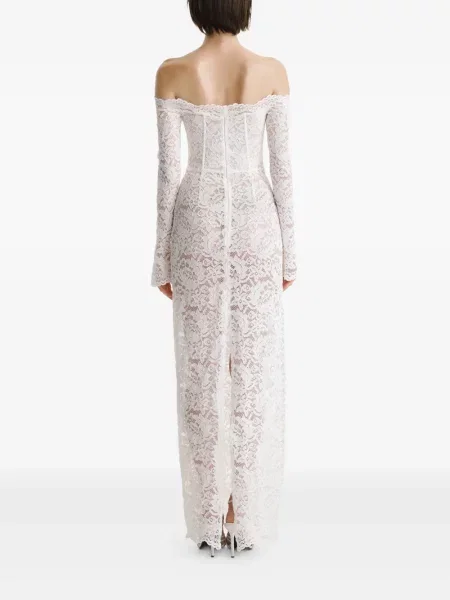 Rochie maxi 2310 Studio din dantelă de costum alb