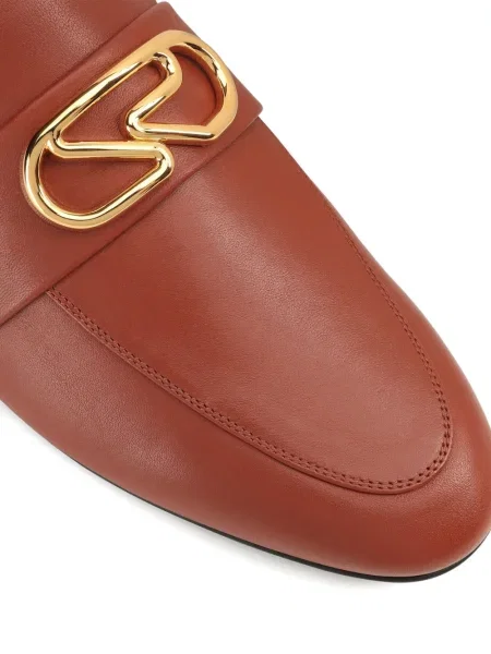 Papuci tip mules Sergio Rossi slip-on maro