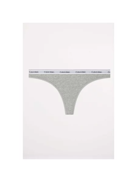Kalhotky string Calvin Klein Underwear šedé