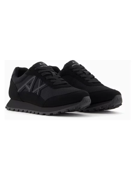 Sneakersy Armani Exchange skórzane czarne