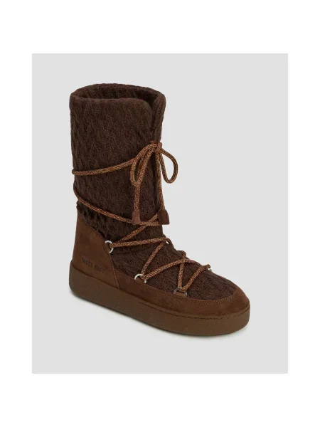 Cizme De Iarnă Pentru Femei Moon Boot X Gir Ltrack Knit maro