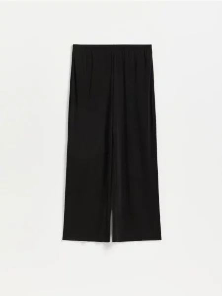 Reserved Pantaloni cu croi larg și conținut ridicat de gri-închis gri