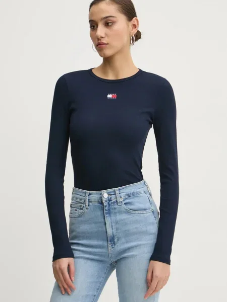 Tommy Jeans longsleeve z granatowa