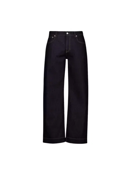 Szerokie jeansy Alexander Mcqueen niebieskie