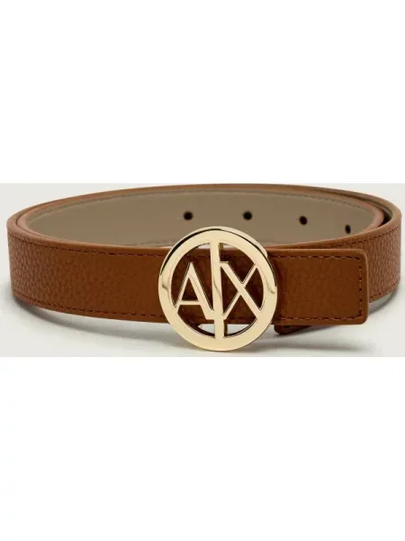 Armani Exchange Curea cu două fețe maro