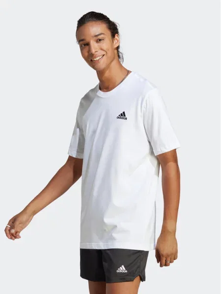 Majica Adidas s vezom od jersey bijela
