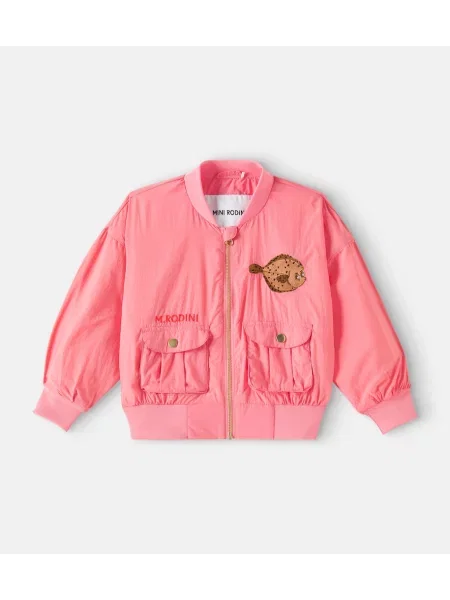 Μπουφάν bomber Mini Rodini ροζ