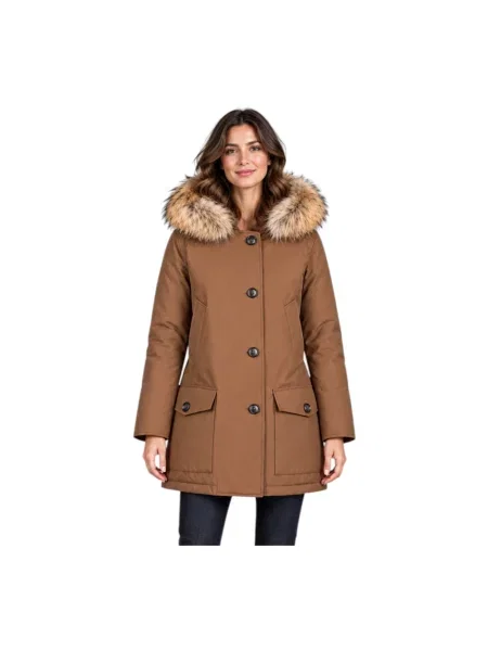 Parka Woolrich brązowa