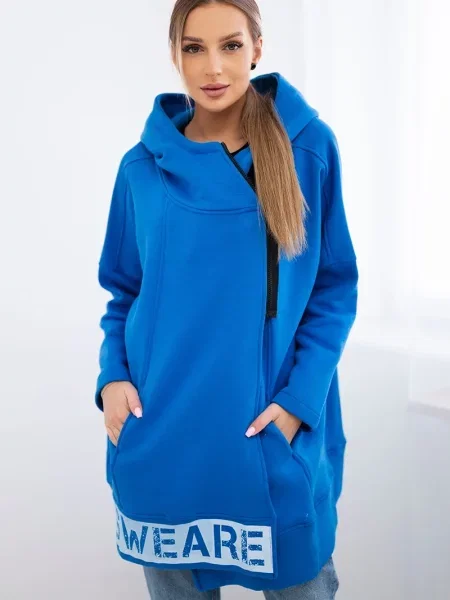 Bluza Kesi ocieplana niebieska