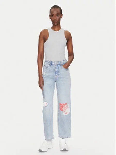 Tommy Jeans Jeansy Layla Straight Fit modrá