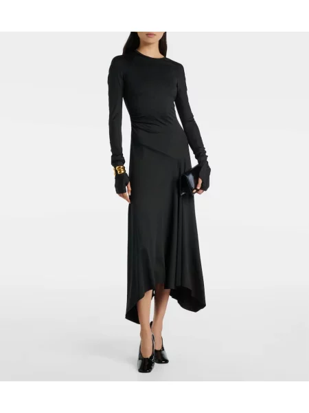 Oblekové midi šaty Victoria Beckham po kolená čierna