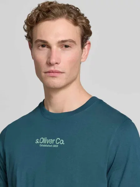 T-shirt o kroju regular fit z czystej bawełny S.oliver Red Label