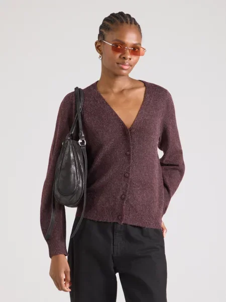 VERO MODA Kardigán VMDOFFY vínovo červená