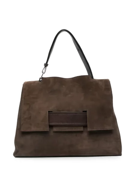 Geantă shopper Sommet din piele de căprioară maro