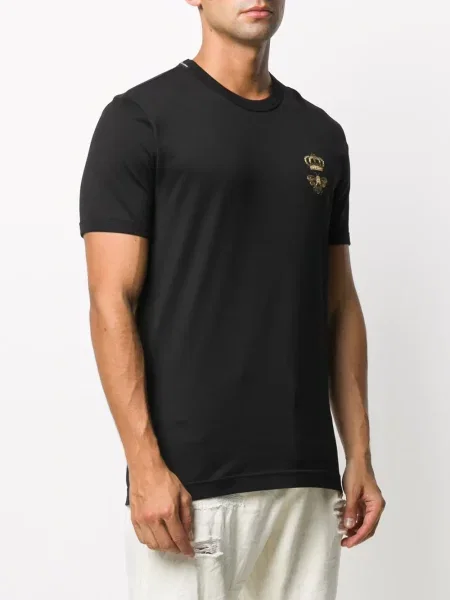 Tričko Dolce & Gabbana s výšivkou černé