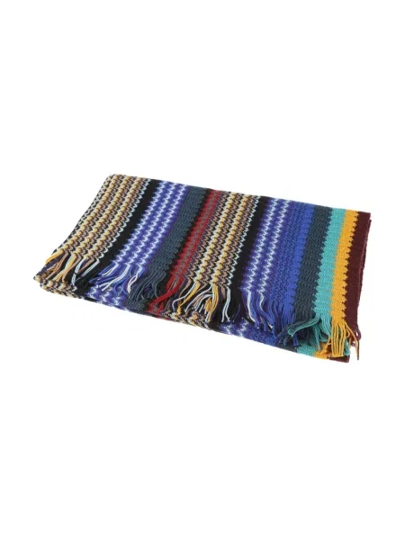 Szal Missoni wełniana w geometryczne wzory