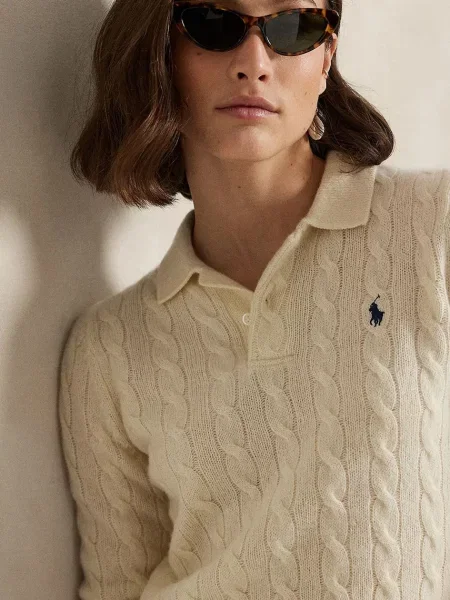 Шерстяной свитер Polo Ralph Lauren белый