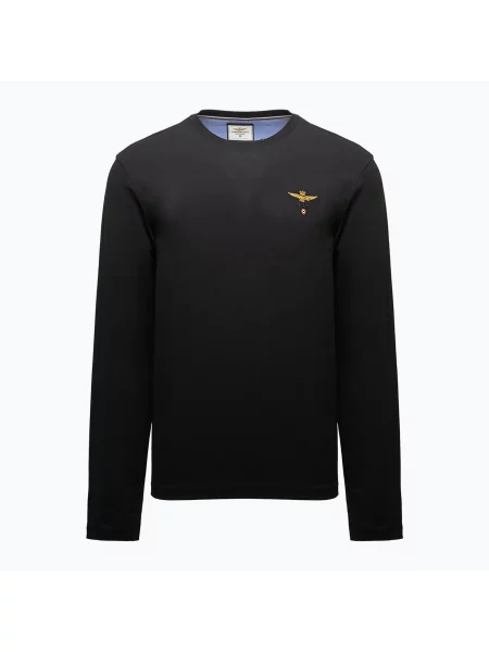 Tricou pentru bărbați Aeronautica Militare jet black negru
