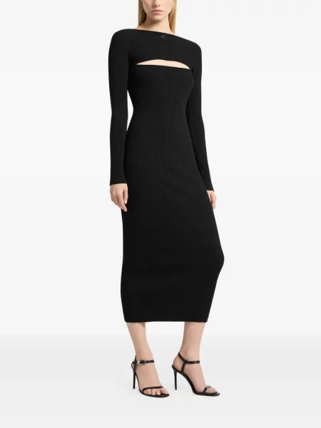Rochie midi Courreges tricotate negru