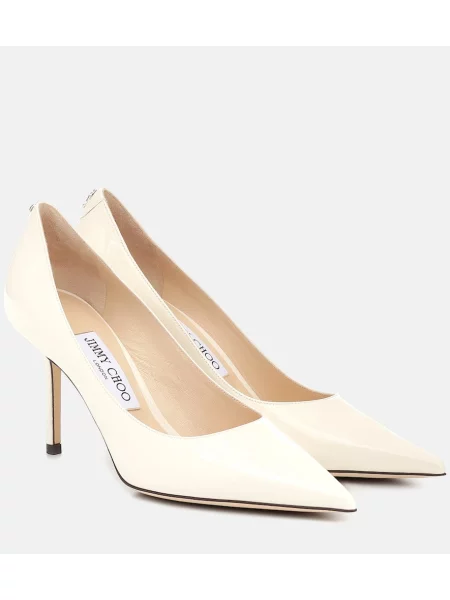 Pantofi cu toc Jimmy Choo din piele alb