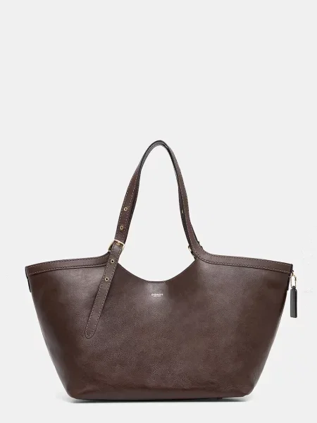 Geantă shopper Coach din piele maro