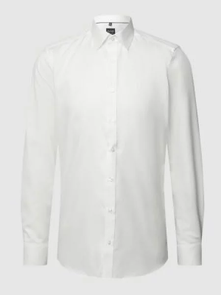 Koszula biznesowa o kroju slim fit z diagonalu Olymp Level Five