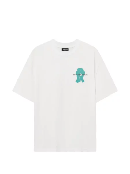 Tricou Don't Waste Culture cu imagine alb