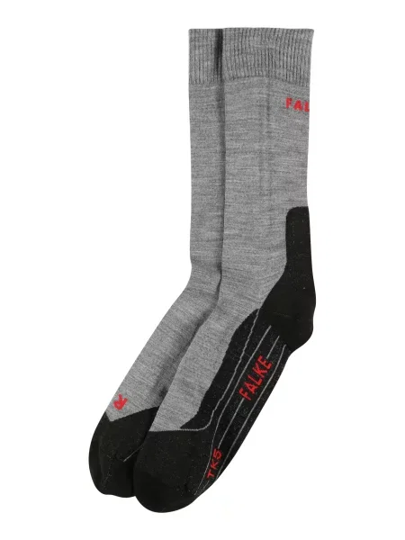 FALKE Șosete sport gri amestecat / roșu pepene / amestecat negru