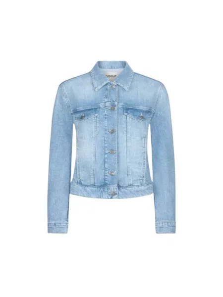 Kurtka jeansowa Dondup ze stretchu niebieska