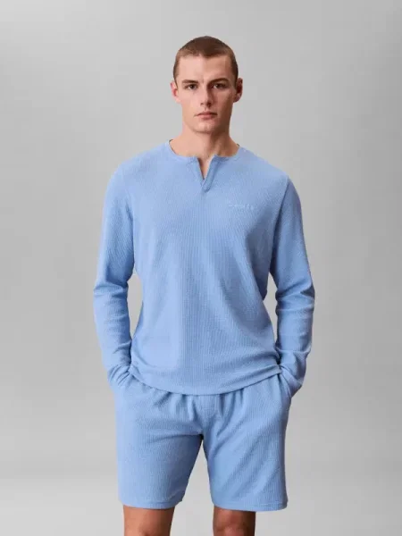 Calvin Klein Underwear Top de pijama HENLEY albastru