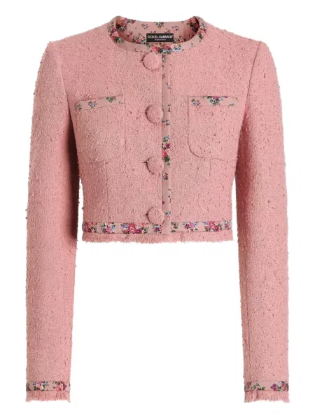 Geacă Dolce & Gabbana cu model floral roz