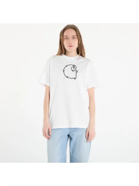 T-shirt Carhartt WIP S/S Barbwire C T-Shirt UNISEX White XL biała