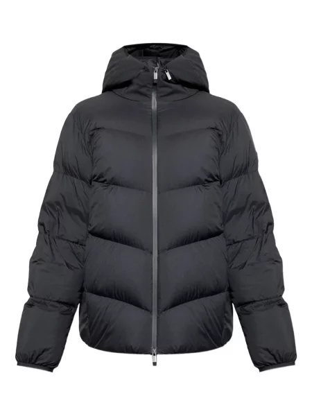 Geacă cu puf Moncler cu glugă negru