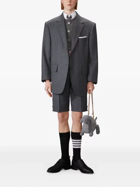 Cardigan Thom Browne din cașmir gri
