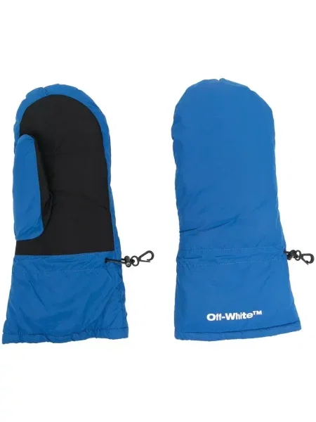 Mănuși Off-white cu imagine alb