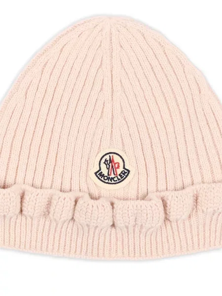 Czapka dziecięca Moncler Enfant różowa