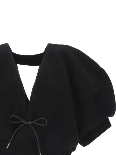 Bluzka Sacai z dekoltem w serek czarna