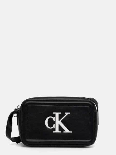 Calvin Klein crossbody kabelka z imitace kůže černá