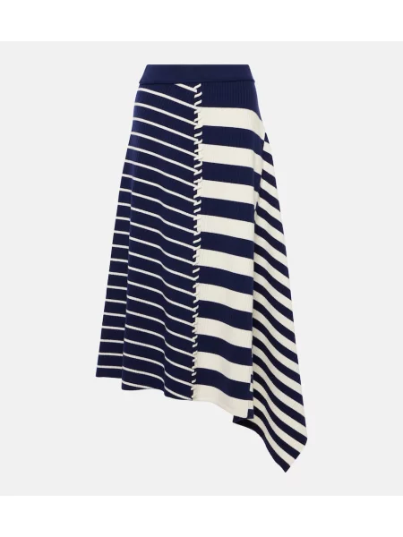 Spódnica midi Simkhai asymetryczna do kolan niebieska