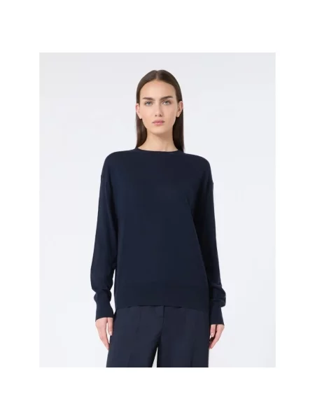 Sweter Max Mara z kaszmiru niebieski