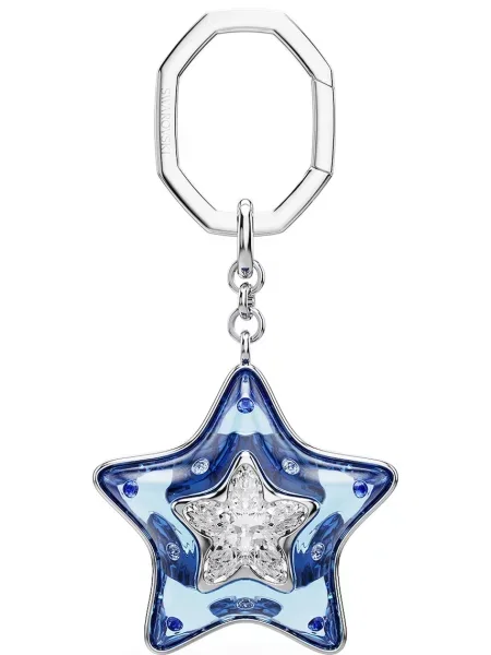 Swarovski obesek za ključe iz nerjavečega jekla SUBLIMA modra