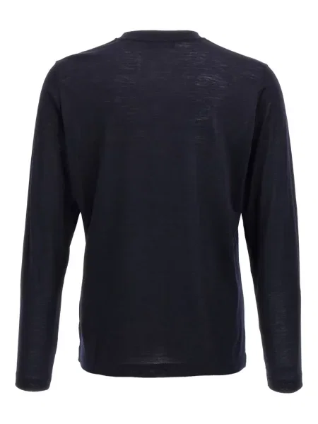 Tricou Zanone cu decolteu rotund lung albastru