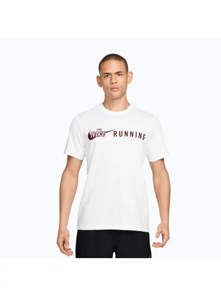 Tricou de alergare pentru bărbați Nike Dri-Fit Running T-Shirt white/mystic dates alb