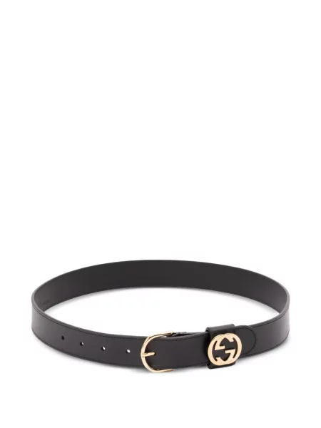 Cu centură curea Gucci din piele cu cataramă negru