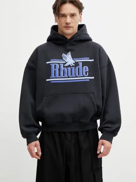RHUDE Rossa hanorac cu glugă bărbătesc din negru