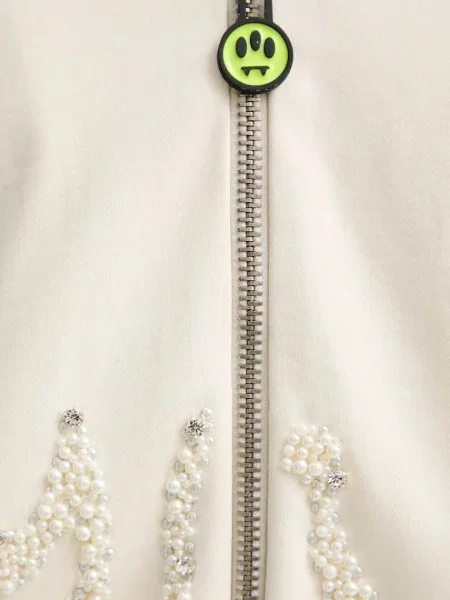 Кофта Barrow з капюшоном з аплікацією бежевий