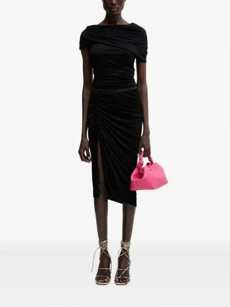 Top Rick Owens Lilies cu volane negru